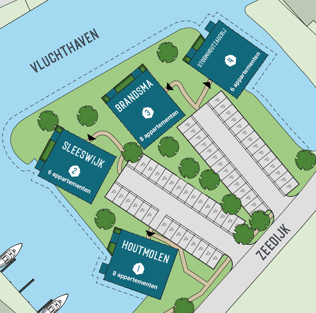 Lemsterkade situatietekening Lemsterkade Lemmer